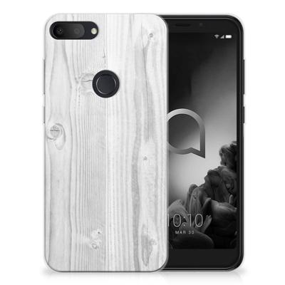 Alcatel 1S (2019) | Bumper Hoesje | White Wood