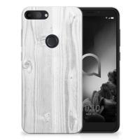 Alcatel 1S (2019) | Bumper Hoesje | White Wood