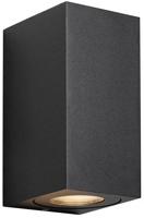 Enzo Nordlux wandlamp canto maxi2 vierkant 2x gu10 zwart ip44 - 4800950