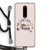 Happy days: OnePlus 8 Transparant Hoesje met koord