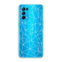 Geometrische lijnen wit: Oppo Find X3 Lite Transparant Hoesje