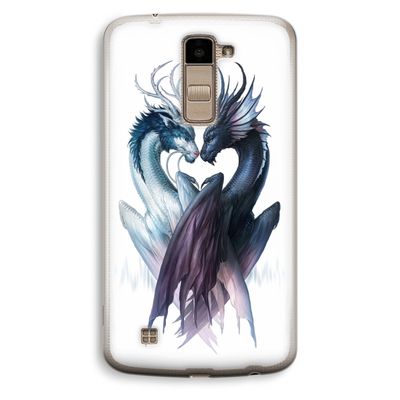 Yin Yang Dragons: LG K10 (2016) Transparant Hoesje