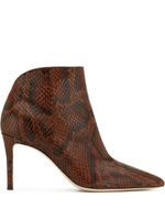 Giuseppe Zanotti bottines Tysha à effet peau de serpent - Marron