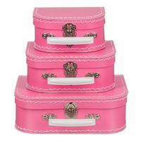 Kinderkamer koffertje roze 20 cm