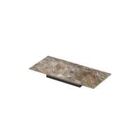 INK Post Wastafel keramische slab envelop bak midden met 1 kraangat 100x45x1 Earth glossy
