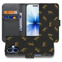 Telefoonhoesje | Met pasjeshouder | Apple iPhone 17 Luipaardprint PU Leer