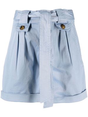 Woolrich short en coton à taille nouée - Bleu