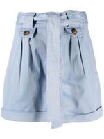 Woolrich short en coton à taille nouée - Bleu