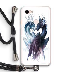 Yin Yang Dragons: Pixel 3 XL Transparant Hoesje met koord