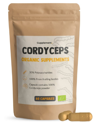 Cupplement Mushrooms Poeder Cordyceps Organic Powder 60Gram Cupplement Mushrooms Poeder Cordyceps Organic Powder 60Gram