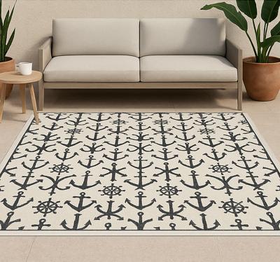 Kleine zeeankers buitenvinyltapijt