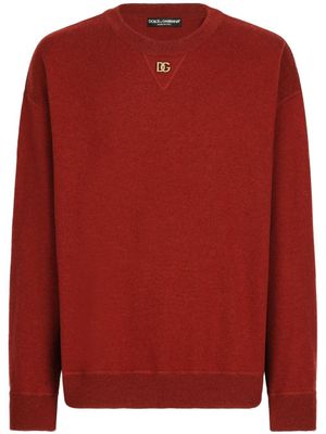 Dolce & Gabbana pull en cachemire à logo DG - Rouge
