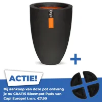 Vaas elegant laag II Smooth NL Ø36 H47 zwart