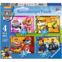 Paw Patrol: Puppies op pad puzzels, 12+16+20+24 stukjes
