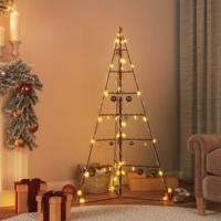 VidaXL Kerstdecoratie kerstboom 140 cm metaal zwart