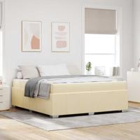Bedframe met matras Crème 180 x 200 cm Stof