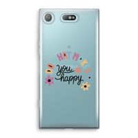 Happy days: Sony Xperia XZ1 Compact Transparant Hoesje