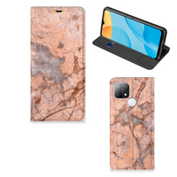 OPPO A15 Standcase Marmer Oranje - thumbnail