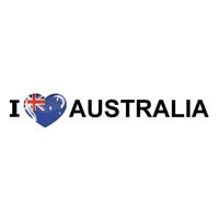 Sticker - I love Australia - 19 x 4 cm - australi? - landenthema