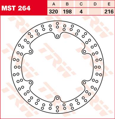 TRW Remschijf, remschijven voor de moto, MST264