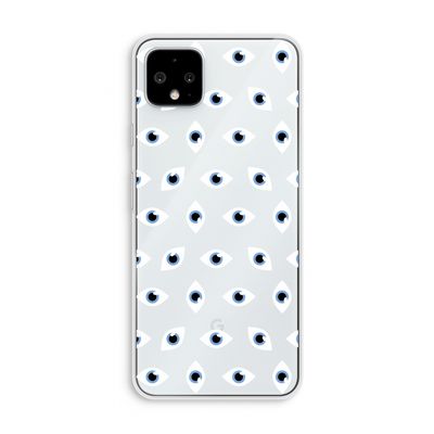 Eyes pattern: Pixel 4 XL Transparant Hoesje