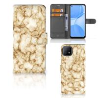 OPPO A73 5G | Bookcase | Marmer Goud