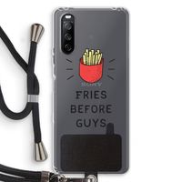 Fries before guys: Sony Sony Xperia 10 III Transparant Hoesje met koord