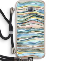 Watercolor Agate: Samsung Galaxy J3 (2016) Transparant Hoesje met koord