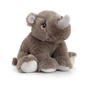 Keel Toys neushoorn knuffel - 25 cm - pluche - knuffeldieren - Afrikaanse dieren - zoogdieren