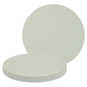 Tafel Placemats lederlook - 6x - mintgroen - rond - D38 cm - tafel dekken - onderleggers