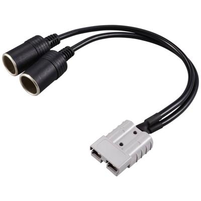 Hoogstroom-batterijstekker naar 2 x sigarettenaanstekerbus voor de auto TC-12195700 Zwart TRU COMPONENTS Inhoud: 1 stuk(s)