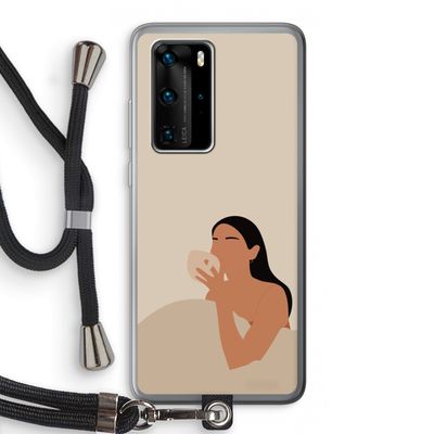 Fresh coffee: Huawei P40 Pro Transparant Hoesje met koord