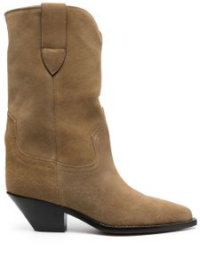 ISABEL MARANT bottes Dahope en daim - Tons neutres