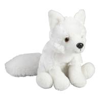 Ravensden Pluche knuffel dier Artic Pool wolf - wit - 18 cm - Wolven knuffelbeesten