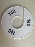 Maatring 11 cm wit/zwart 140