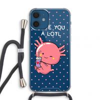 Love You A Lotl: iPhone 12 mini Transparant Hoesje met koord