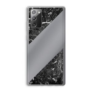 Zwart marmer: Samsung Galaxy Note 20 / Note 20 5G Transparant Hoesje