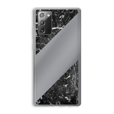 Zwart marmer: Samsung Galaxy Note 20 / Note 20 5G Transparant Hoesje
