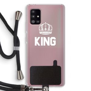 King zwart: Samsung Galaxy A51 5G Transparant Hoesje met koord