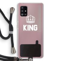 King zwart: Samsung Galaxy A51 5G Transparant Hoesje met koord