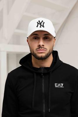 New Era 9Forty New York Yankees Adjustable Pet Heren Wit/Zwart - Maat One Size - Kleur: Wit | Soccerfanshop