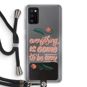 Optimistic flower girl: Samsung Galaxy A41 Transparant Hoesje met koord
