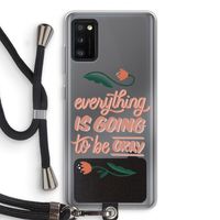 Optimistic flower girl: Samsung Galaxy A41 Transparant Hoesje met koord