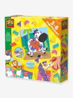 Montessori doe-het-zelf set vormen knippen met veiligheidsschaar SES Creative meerkleurig