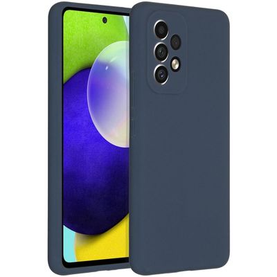 Accezz Liquid Silicone voor Samsung Galaxy A53 Telefoonhoesje Blauw