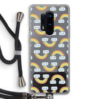 Regenboog: OnePlus 8 Pro Transparant Hoesje met koord