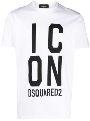 DSQUARED2 t-shirt en coton à logo imprimé - Blanc
