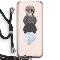Marmeren cirkels: Motorola Moto G6 Transparant Hoesje met koord