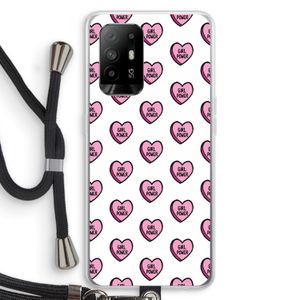 GIRL POWER: Oppo A95 5G Transparant Hoesje met koord