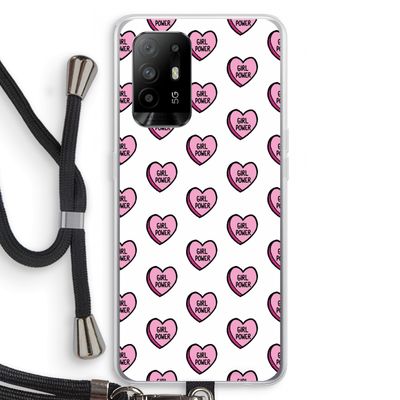 GIRL POWER: Oppo A95 5G Transparant Hoesje met koord